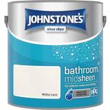 Johnstones Wall Paints - White Johnstones Interior Bathroom Mid Sheen Wall Paint White 2.5L
