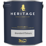 Dulux Trade Ceiling Paints - White Dulux Trade Heritage Velvet Chalk Wall Paint, Ceiling Paint White 2.5L