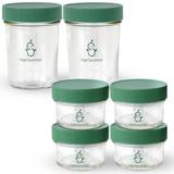Sage Spoonfuls Leak Proof Glass Baby Food Containers 6-pack