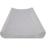 Burt's Bees Baby Organic Cotton Striped Changing Pad Cover In Heather Grey Heather Grey Changing Pad Cover