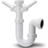 Polypipe 40mm Appliance Trap Swivel P with Double Adjustable Inlet 75mm White