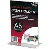 Paper Storage & Desk Organizers Deflecto Portrait Double Sided Stand Up Sign Holder