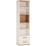 Orange Storage Furniture To Go 4Kids Tall 2 Drawer Bookcase In Light Oak And White High Gloss
