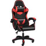 YSSOA Home Racing Chair Gaming Swivel Chair Office Adjustable Computer Seat Red/Black