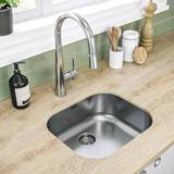 Essence Single Bowl Undermount Chrome Kitchen Sink Ava