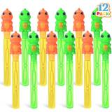 None JOYIN 12 Pack 14 Bubble Wands Dinosaur for Kids, Summer Bubble Party Favors Supplies, Outdoors Activity, Birthday,â¦ instock