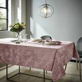 Catherine Lansfield Crushed Velvet Tablecloth Pink