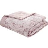 Bedspreads Catherine Lansfield Crushed Velvet Blush Bedspread Pink, White