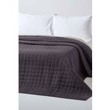 Black Bedspreads Homescapes Cotton Quilted Reversible Bedspread Bedspread Black, Grey