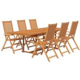 vidaXL 3079641 Patio Dining Set, 1 Table incl. 6 Chairs
