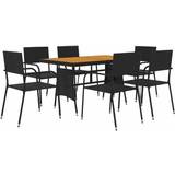 vidaXL 3120097 Patio Dining Set, 1 Table incl. 6 Chairs