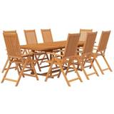 vidaXL 3079642 Patio Dining Set, 1 Table incl. 8 Chairs