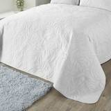 Bedspreads Serene Luana Pinsonic Stitch Bedspread White