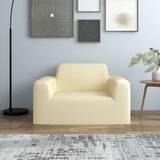 vidaXL Stretch Couch Cream Couch Cover Loose Sofa Cover White