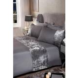 Duvet Covers Sienna Double Crushed Duvet Cover Beige, Grey, Silver, Pink (198x198cm)