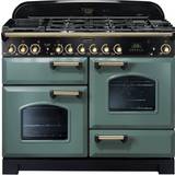 Cookers Rangemaster CDL110DFFMG/B Classic Deluxe Mineral Green with 110cm Dual Green