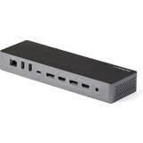 Grey Docking Stations StarTech Thunderbolt 3 Dock w/ USB-C Host Compatibility - Dual