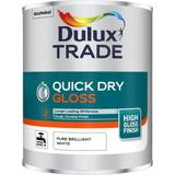 Dulux quick dry gloss Dulux Trade Quick Dry Gloss Wood Paint Pure Brilliant White 1L
