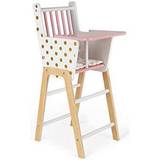 Janod Dolls & Doll Houses Janod Candy Chic Highchair Wooden Baby Doll Chair Perfect for Kids Mommy & Me Role Play Develops Pretend