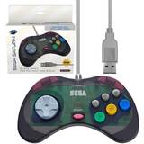 Grey Game Controllers Retro-Bit Official Sega Saturn USB Controller Pad for PC, Mac, Steam, RetroPie, Raspberry Pi USB Port Slate Gray