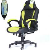 Green - Lumbar Cushion Gaming Chairs Westwood Heated Massage Office Recliner Chair Green/Black