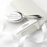 Treat Gifts Personalised Silver Plated Baby Brush And Comb Set