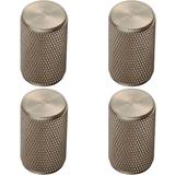 Cabinet Handles 4x Knurled Cylindrical Cupboard