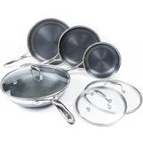 HexClad Hybrid Cookware Set with lid 7 Parts