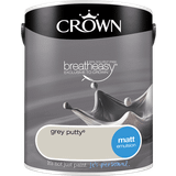 Crown Grey - Wall Paints Crown Walls & Ceilings Matt Emulsion Putty Wall Paint, Ceiling Paint Grey