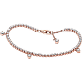 Pandora Sparkling Drops Tennis Bracelet - Rose Gold/Transparent