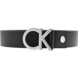 Belts Calvin Klein Leather Logo Belt - Black