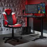 X Rocker Adult Gaming Chairs X Rocker Saturn Black/Red/Grey Mid-Back Esport Gaming Chair