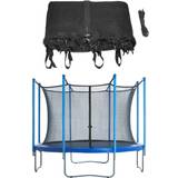 Trampolines Upper Bounce 8ft Trampoline Replacement Enclosure Surround Safety Net Protective Inside Netting with Adjustable Straps Compatible with 8 Straight Poles or 4