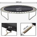 Black Trampoline Accessories Arebos Trampoline Jumping Mat with 48 Eyelets 8ft