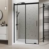 Shower Door on sale Aquila Black 1000mm