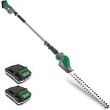 Cordless long reach hedge trimmers Gracious Gardens 18V 2.4m Cordless Electric Hedge Trimmer Long Reach 2 Batteries Included