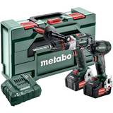 Metabo Set Metabo Combo Set 2.1.15 18v Combi Hammer Drill & Impact Driver Kit Inc 2x 4.0Ah Batts In MetaBOX 145L