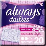 Pantiliners Always Dailies Normal To Go Fresh 20-pack