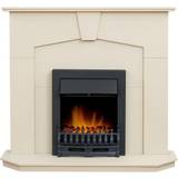 Adam Electric Fireplaces Adam Abbey Fireplace in Stone Effect with Blenheim Electric Fire in Black, 48 Inch
