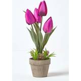 Grey Artificial Plants Homescapes Dark Purple Artificial Tulips Purple Artificial Plant