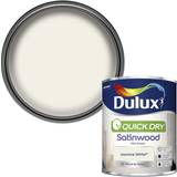 Dulux satinwood paint Dulux Quick Drying Satinwood 750ml Jasmine White 0.75L