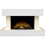 Wall mounted electric fire Adam Altair Wall Mounted Electric Fire Suite with Downlights & Remote Control in Pure White