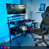 Gaming Desks on sale Neo Ergonomic 2 Tier Gaming Desk - Blue