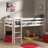 Loft Beds Cuckooland Pino Kids Mid Sleeper with Curtain Natural