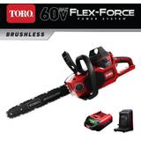 Toro Chainsaws Toro 60-Volt Max Flex-Force Electric Cordless 16 in. Chainsaw, Battery and Charger Included, 51850