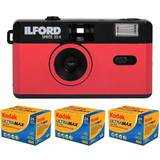 Ilford Sprite 35-II Reusable/Reloadable 35mm Analog Film Camera (Red and Black)