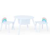 Teamson Kids Fantasy Rainbow Fishnet Play Table & Chairs