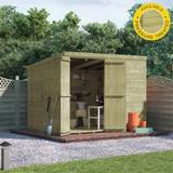 BillyOh 8 6 Shed Master Tongue Groove Pent Shed Garden (Building Area )