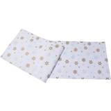 Gold Cloths & Tissues Homescapes Cotton Christmas Snowflake Pack Place Mat White, Gold