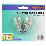 Incandescent Lamps on sale Supalite Oven Lamps Oven Lamps 300C Blister Pack of 2 15w SES